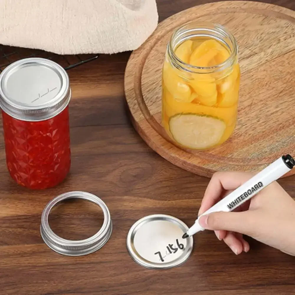 Canning Lids and Rings Set Food Grade Metal Wide Mouth for Ball Kerr Mason Jars